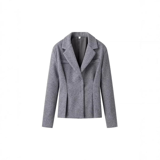 Damen Elegantes Wollmix-Kostüm mit tailliertem Kurzblazer und ausgestelltem Midirock Shop Nory