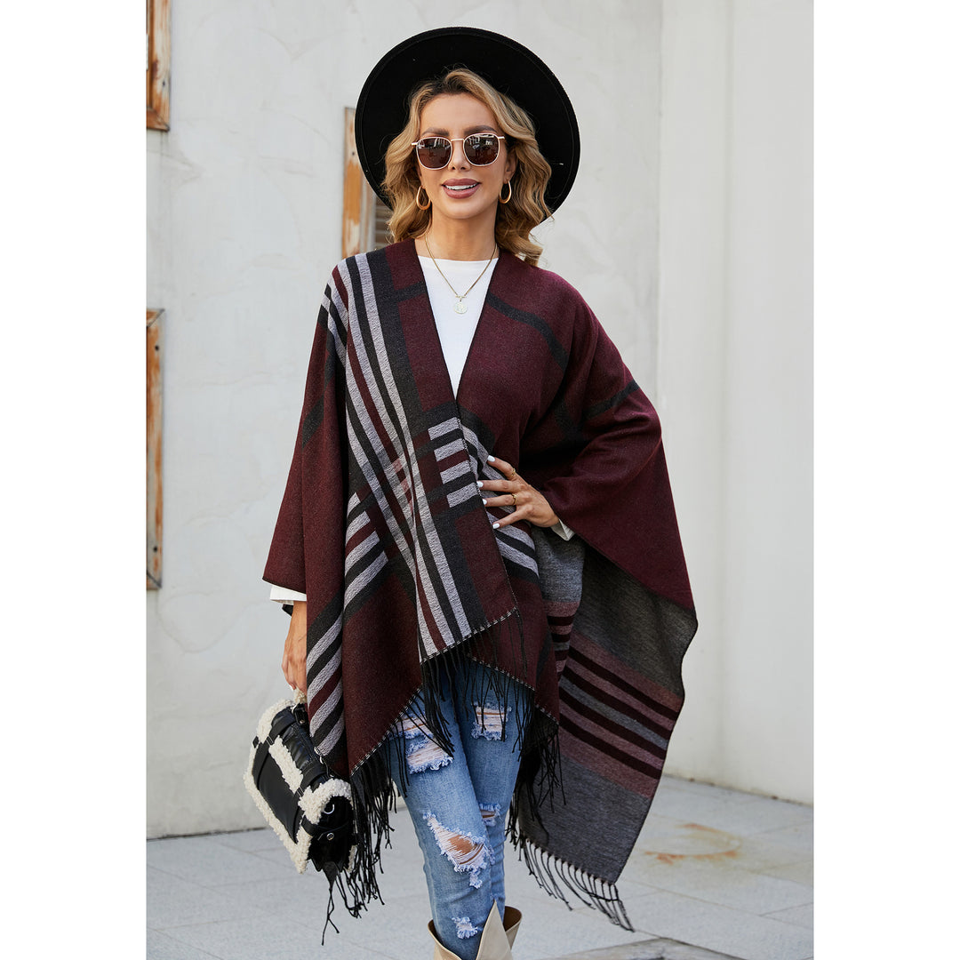 Damen Jacquard Poncho mit Paisley‑Muster Shop Nory