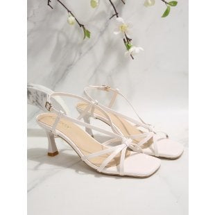 Damen Elegante Slingback Sandalen mit geflochtenem Riemendetail
