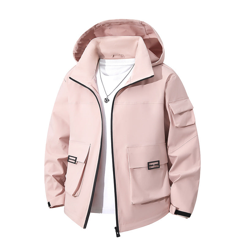 Herren Technische Utility-Kapuzenjacke mit Mehrfach-Pattentaschen und windabweisendem Softshell Shop Nory