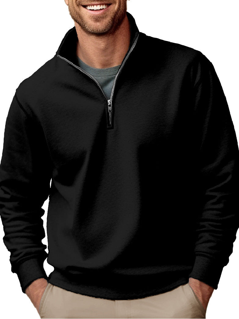 Herren nan Halbzip-Sweatshirt mit Stehkragen und weichem Fleece-Innenfutter Shop Nory