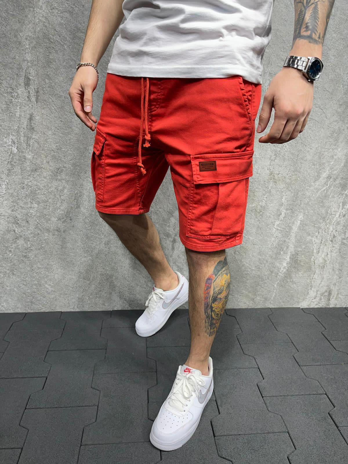 Herren Cargo-Shorts mit praktischen Seitentaschen und verstellbarem Gummizug Shopnory