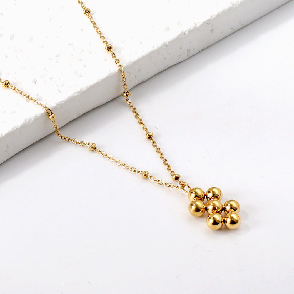 Damen Halskette mit kunstvollem Kugelanhänger aus hochwertigem Edelstahl Shop Nory