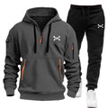 Herren Hoodie-Trainingsanzug mit Reißverschlusstaschen
