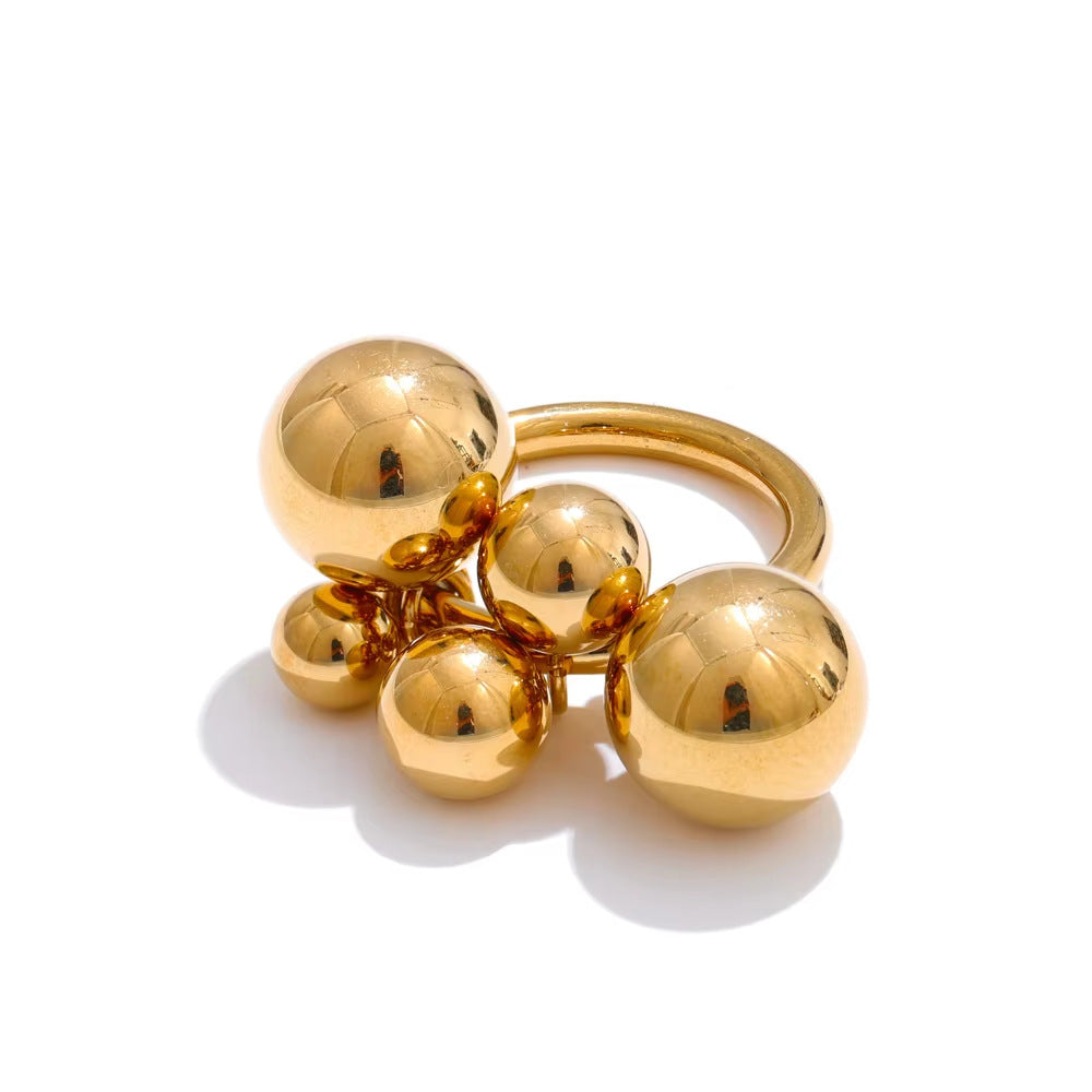 Damen-Statement-Ring mit geometrischen Kugeln Shop Nory
