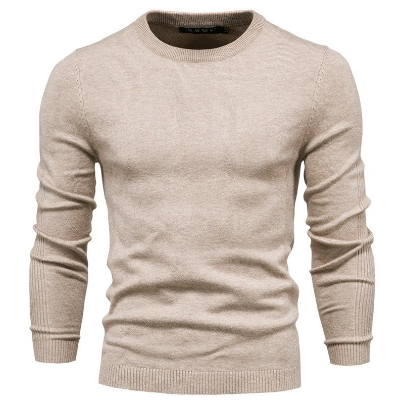 Herren Rundhals Pullover aus hochwertiger Baumwolle
