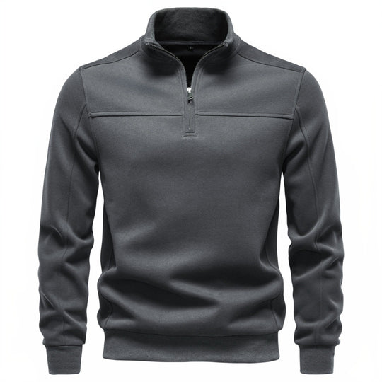 Herren Hochkragen-Sweatshirt mit Halbreißverschluss und Thermofleece-Innenfutter Shop Nory