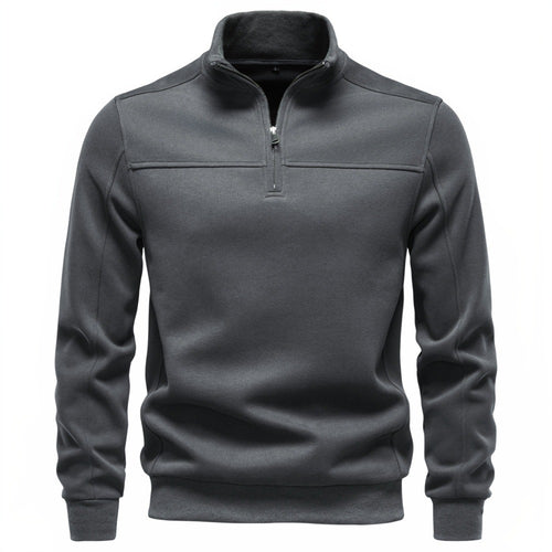 Herren Hochkragen-Sweatshirt mit Halbreißverschluss und Thermofleece-Innenfutter Shop Nory
