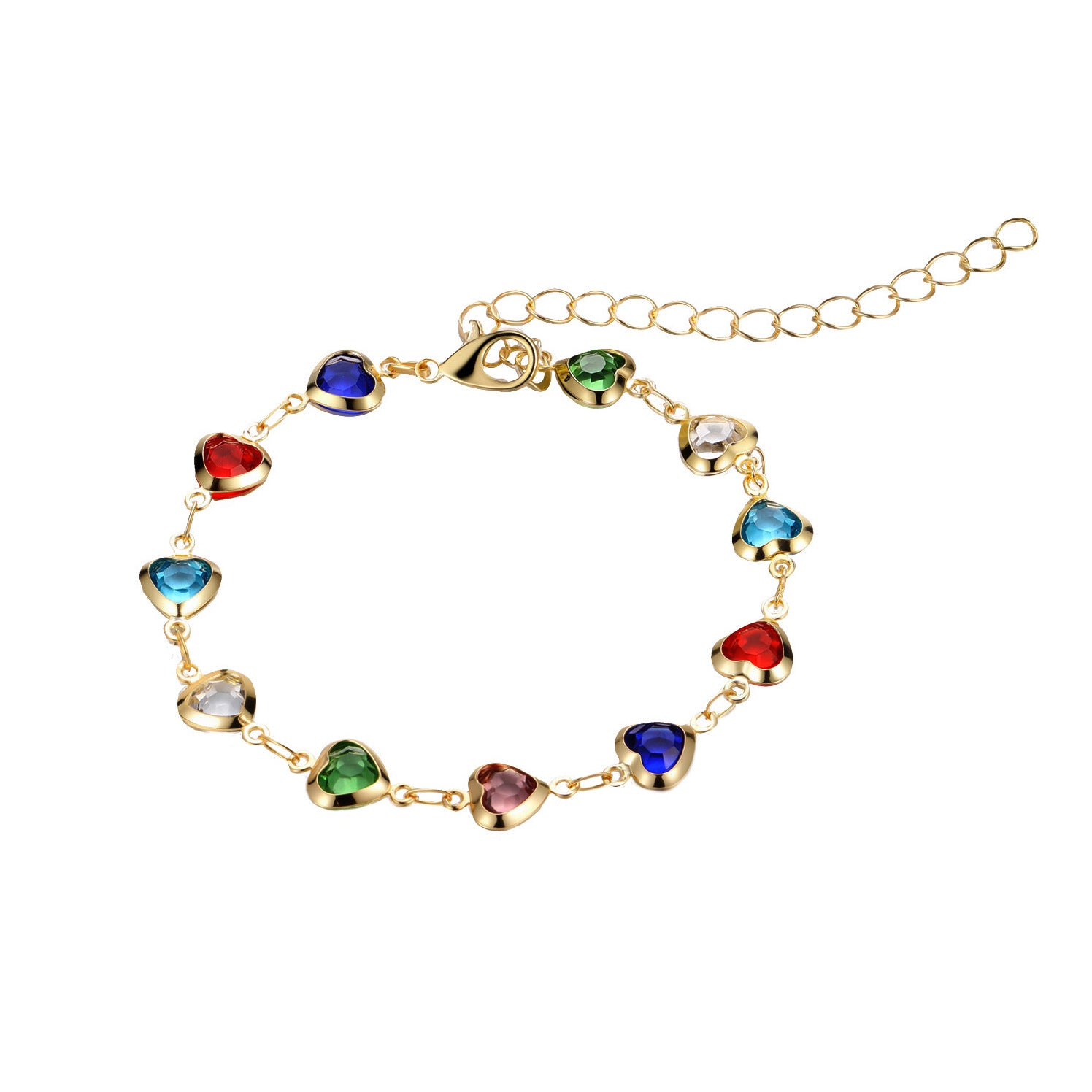 Damenarmband mit funkelnden Herzanhängern und hochwertigen Kristallen Shop Nory