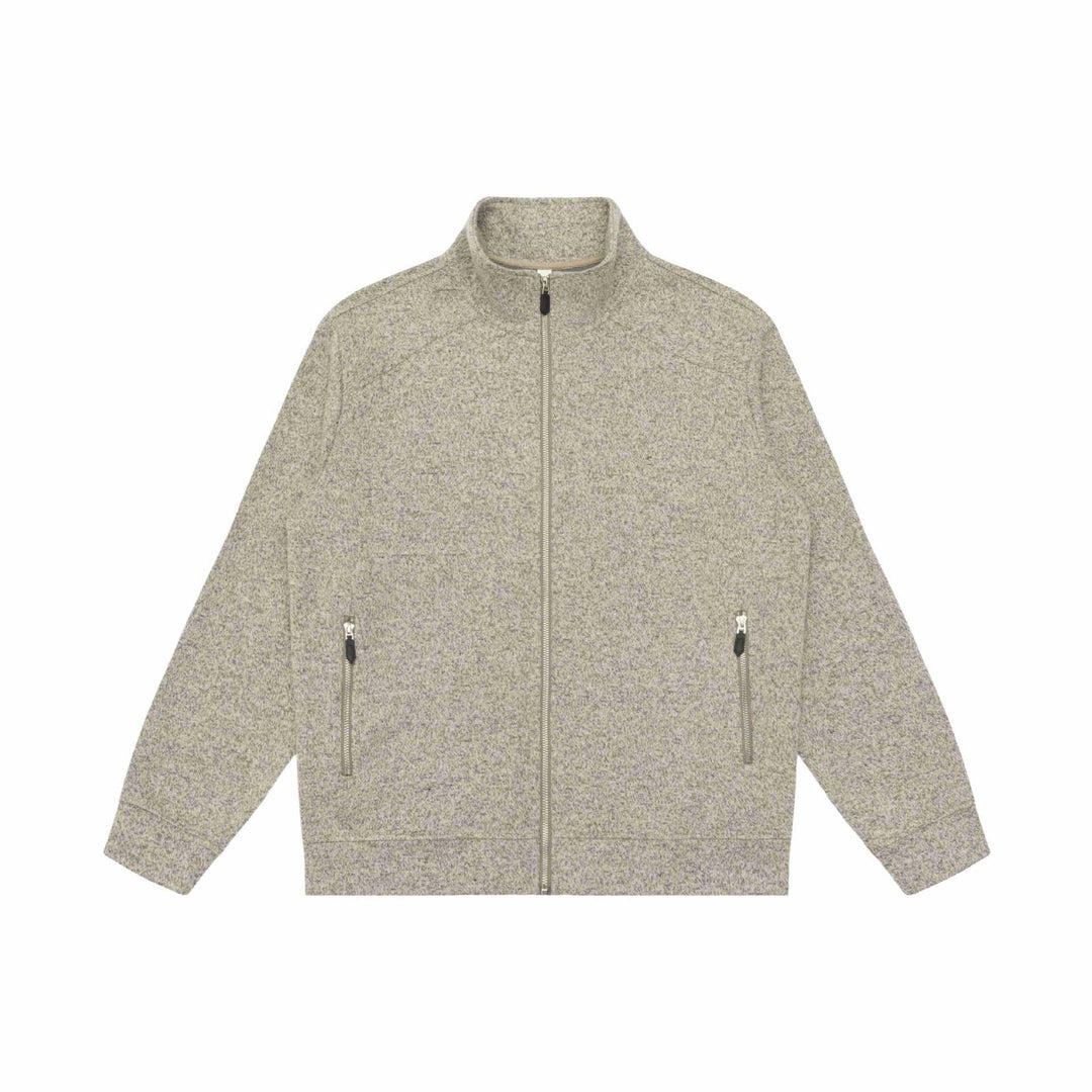 Damen Zipjacke aus meliertem Teddy-Fleece mit Stehkragen und Reißverschlusstaschen Shop Nory