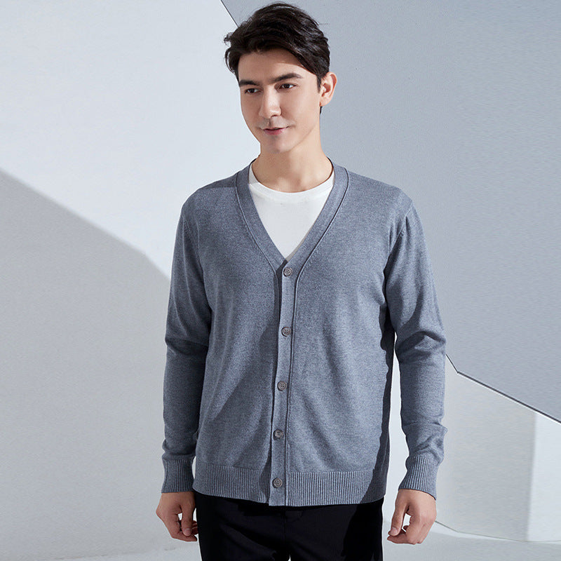 Herren Leichter Feinstrick-Cardigan mit V‑Ausschnitt und Business‑Silhouette Shop Nory