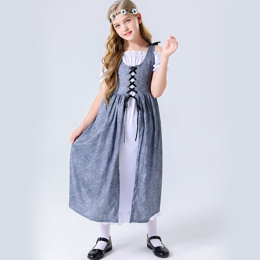 Damen Trachtenkleid mit romantischen Rüschendetails und bezaubernder Schnürung