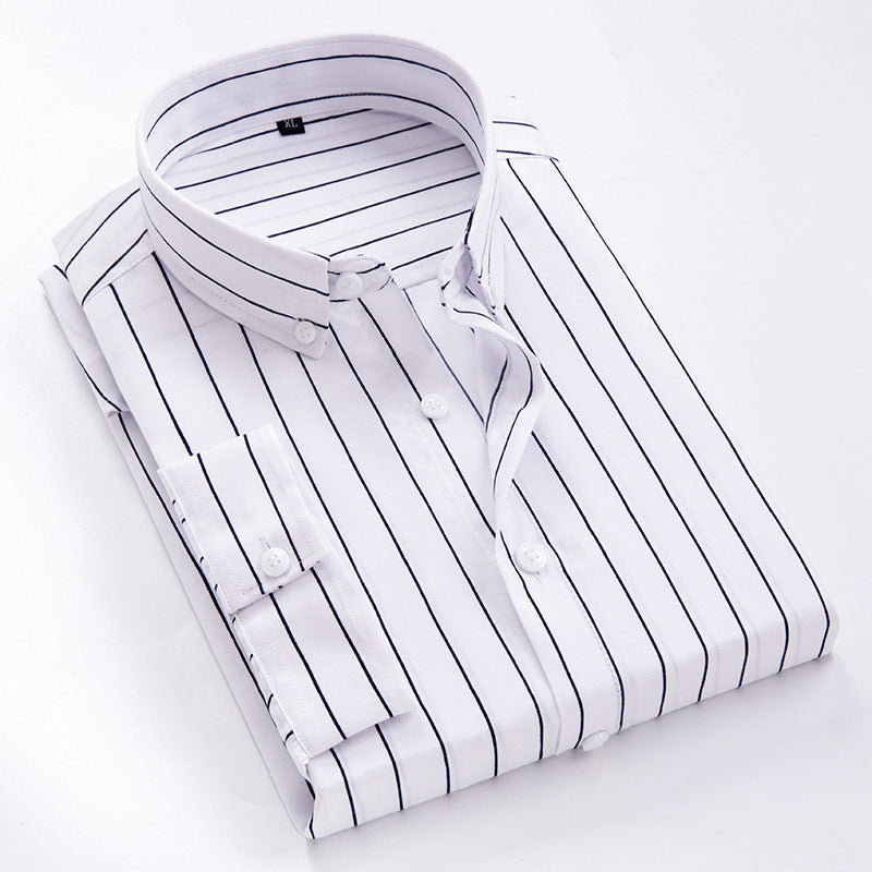 Herren gestreiftes Businesshemd mit Button-Down-Kragen und taillierter Silhouette Shop Nory