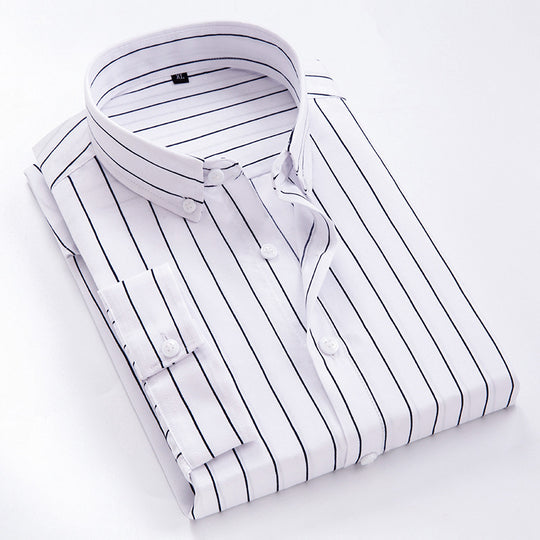 Herren gestreiftes Businesshemd mit Button-Down-Kragen und taillierter Silhouette Shop Nory