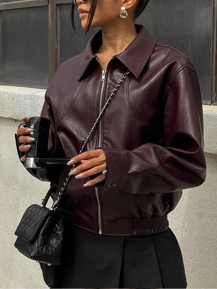 Damen Oversized Übergangsjacke mit nahtlosem Design und praktischen Taschen