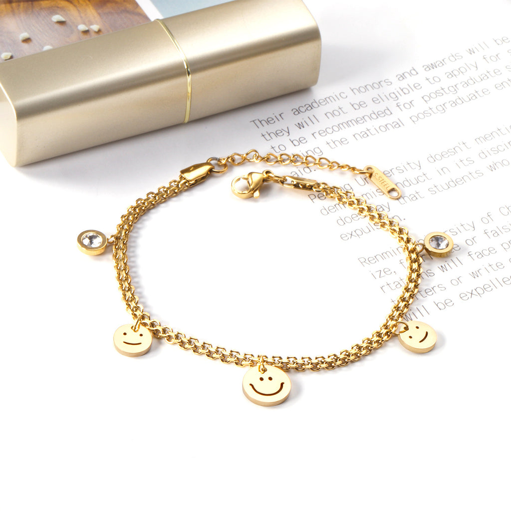 Damen elegant gestaltetes Armband mit funkelnden Kettenelementen Shop Nory