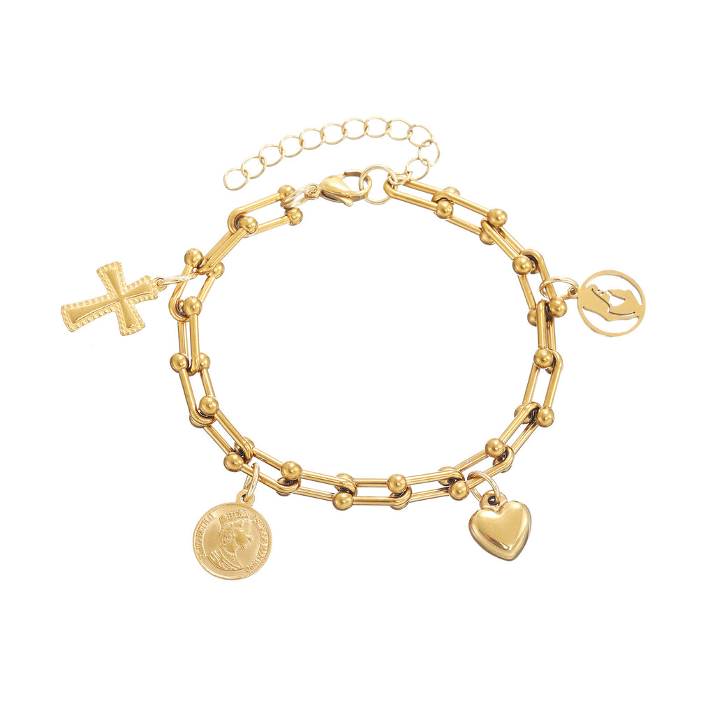 Damen Charmantes Armband mit personalisierbaren Anhängern Shop Nory