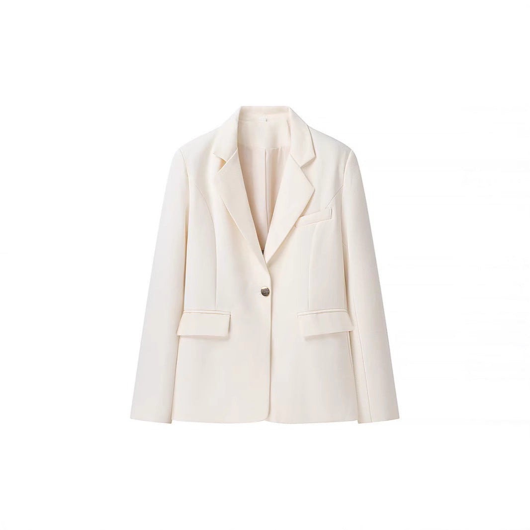 Damen Bouclé-Zweiteiler mit tailliertem Longblazer, Korsagen-Croptop und hochgeschnittener Shorts Shop Nory
