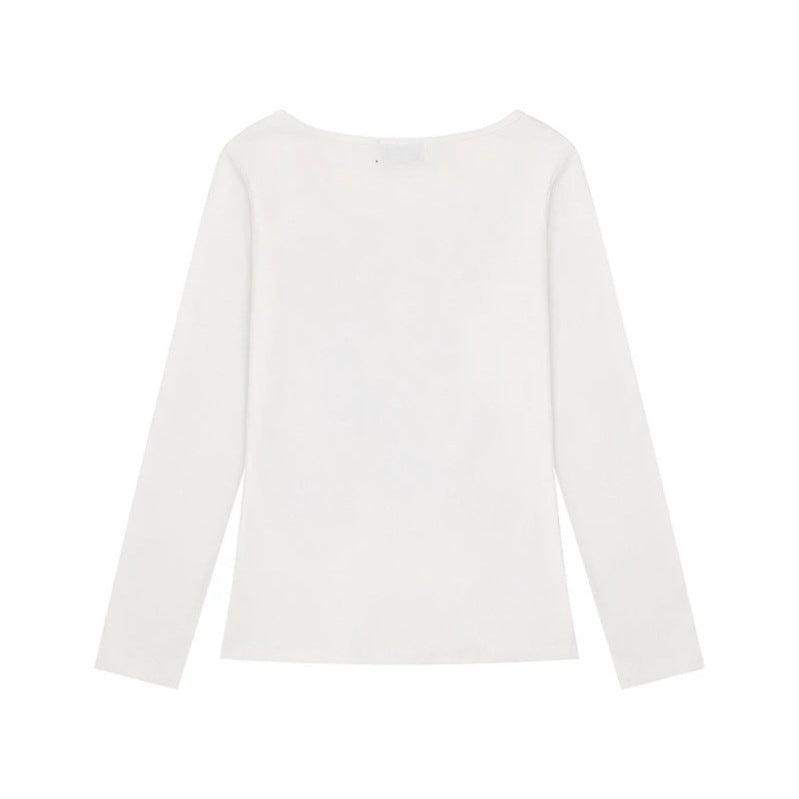 Damen Longsleeve-Shirt mit Fotoprint und Nietenapplikation Shop Nory