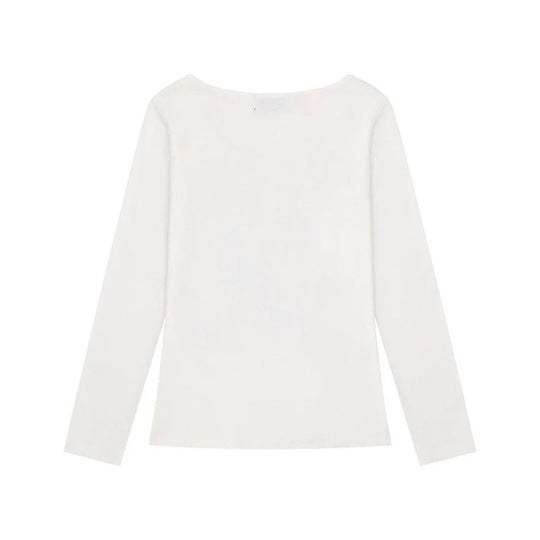 Damen Longsleeve-Shirt mit Fotoprint und Nietenapplikation Shop Nory