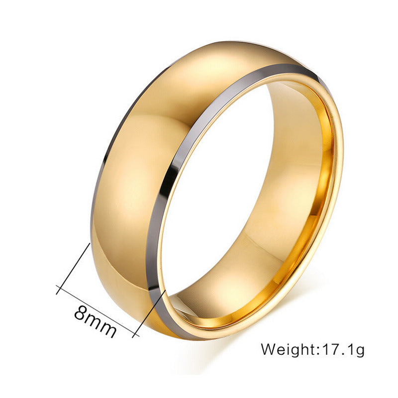 Herren Ring mit polierter Oberfläche und elegantem zweifarbigen Design Shop Nory