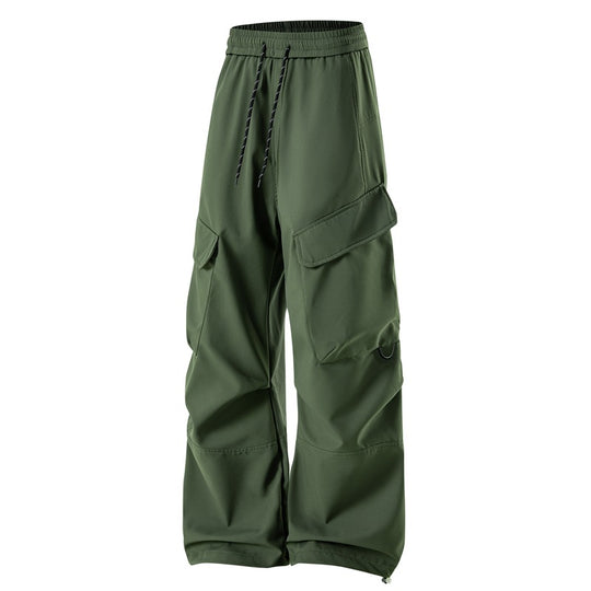 Herren Baggy Cargohose mit Elastikbund, Multifunktionstaschen und verstellbarem Saum Shop Nory