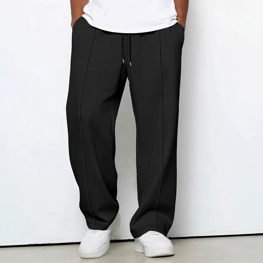 Herren maßgeschneiderte Jogginghose mit Bundkordel, Bügelfalte und strukturierter Stretch-Qualität Shop Nory