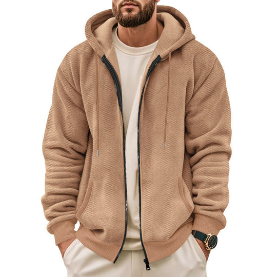 Herren Sportliche Kapuzenjacke mit atmungsaktivem Material und praktischem Reißverschluss