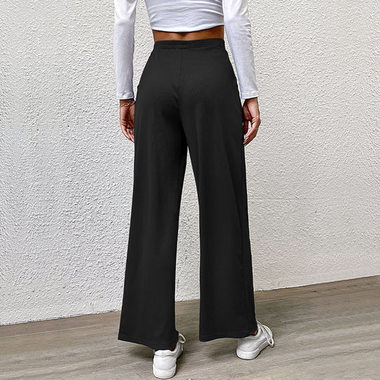 Damen Weite High‑Waist Stoffhose mit Bundfalten und Palazzo‑Silhouette Shop Nory