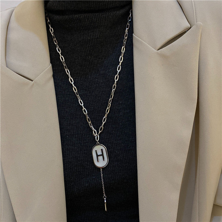Damens personalisierte Link-Ketten-Halskette Shop Nory