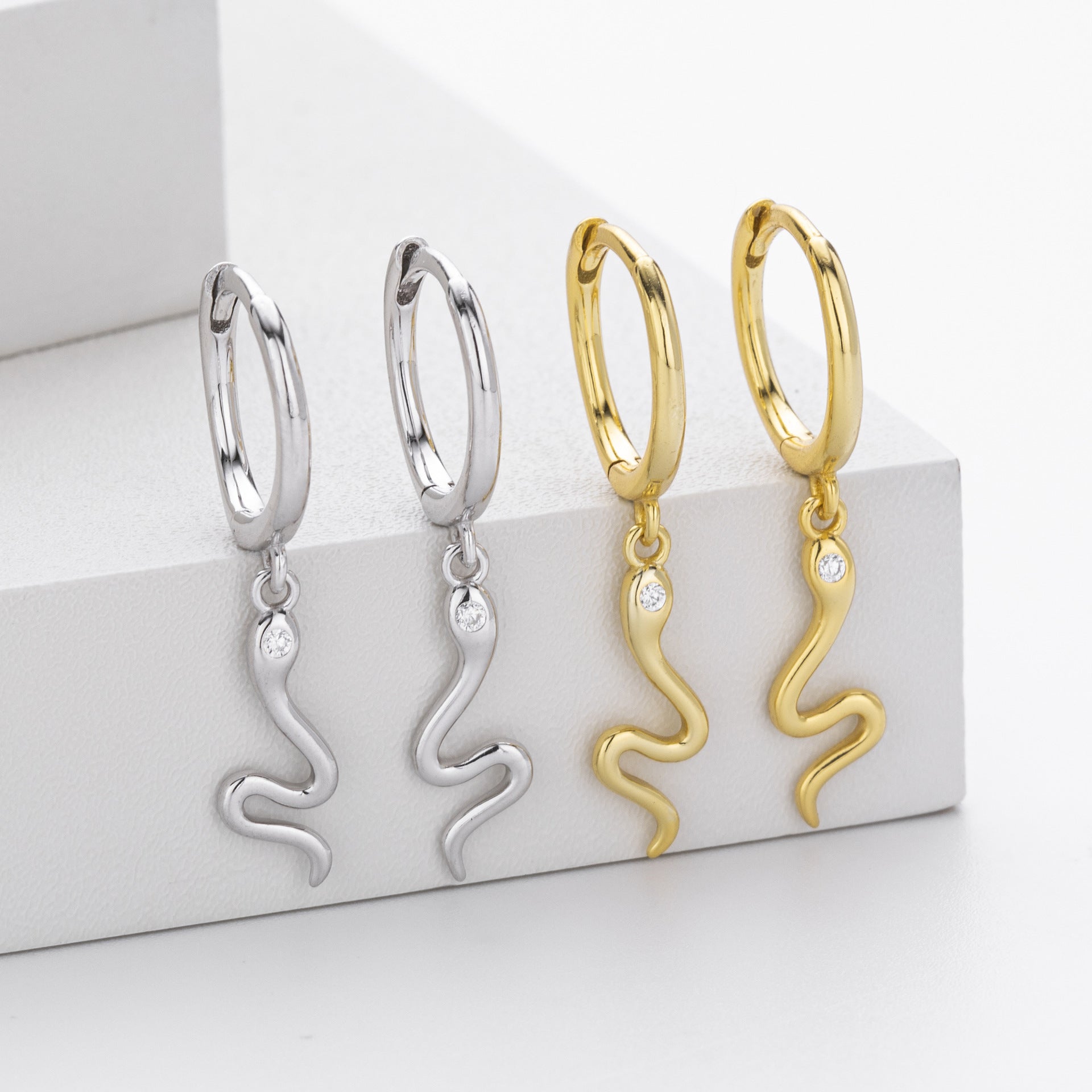 Damen Ohrhänger mit elegantem Schlangen-Design Shop Nory