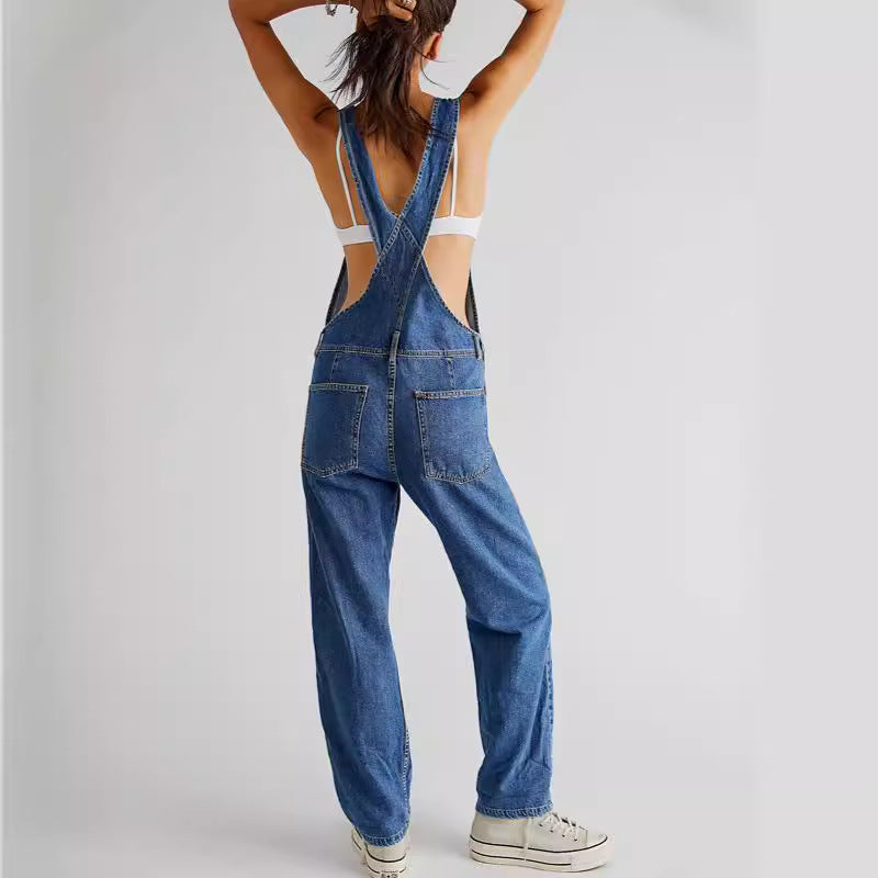Damen Latzhose im lässigen Schnitt mit trendigen Details