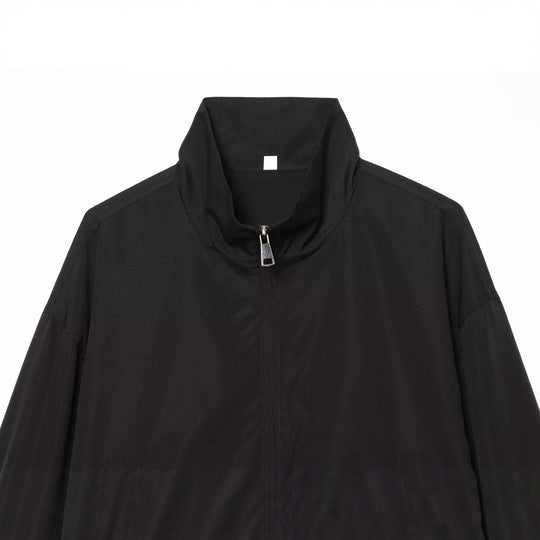 Damen leichte taillierbare Windjacke mit Stehkragen, Tunnelzug und Tüllbesatz Shop Nory