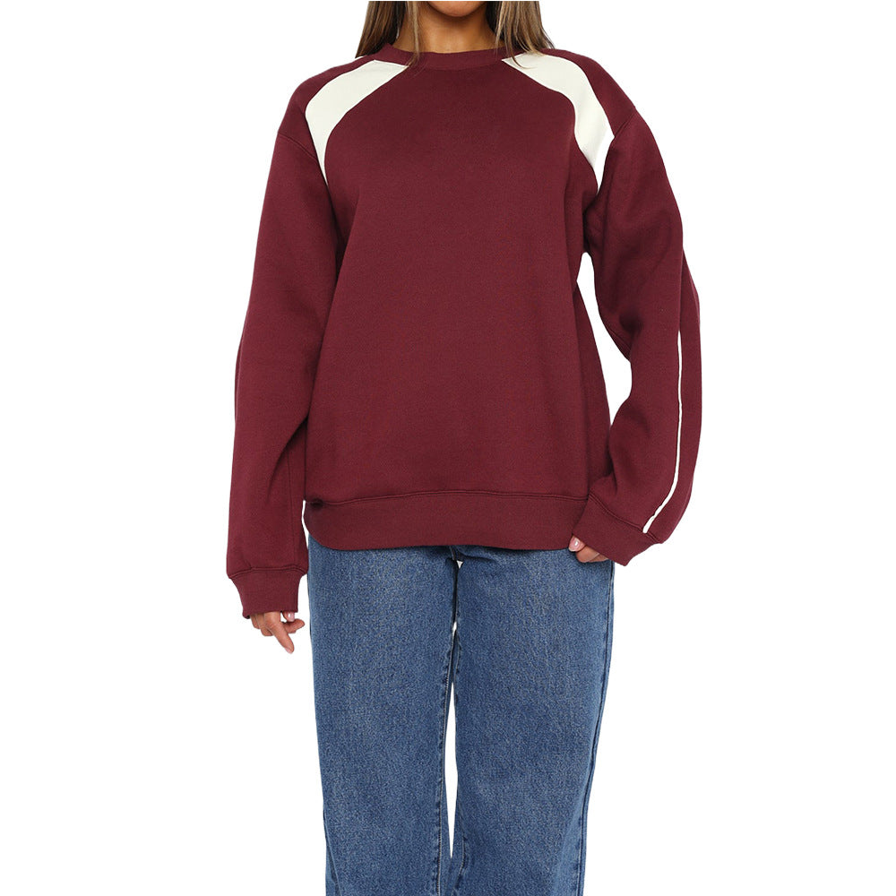 Damen Oversize-Sweatshirt mit kontrastbesetzten Raglanärmeln Shop Nory