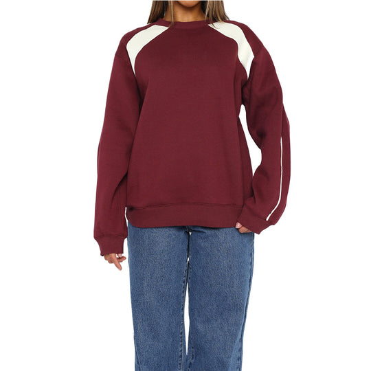 Damen Oversize-Sweatshirt mit kontrastbesetzten Raglanärmeln Shop Nory