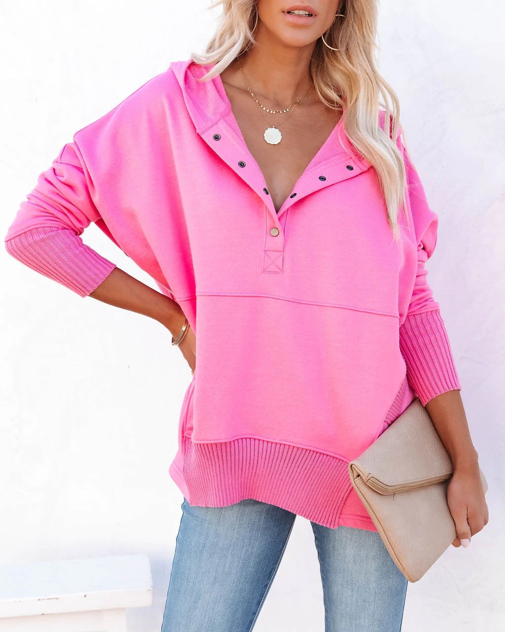 Damen Oversized Kapuzenpullover