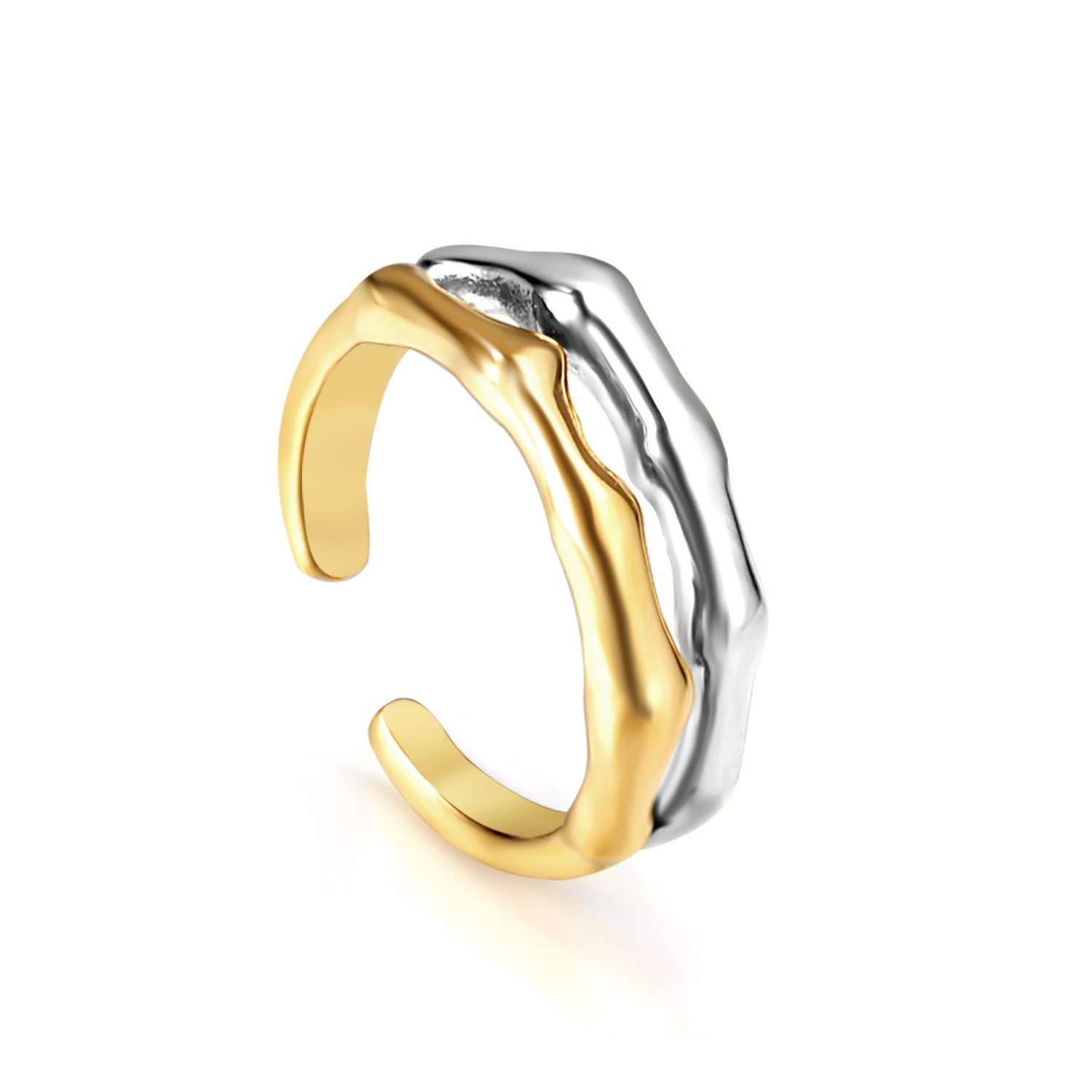 Damen verstellbarer Ring mit elegantem geschwungenem Design Shop Nory