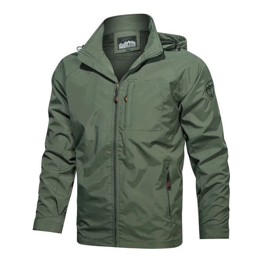 Herren Atmungsaktive Softshell-Fieldjacke mit Kapuze, wasserabweisender Shell und multifunktionaler Brusttasche Shop Nory