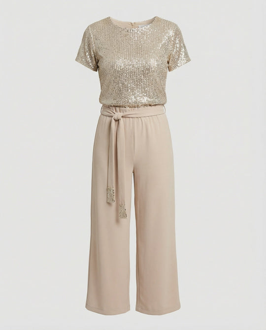 Damen Zweiteiler Set Pailletten elegant