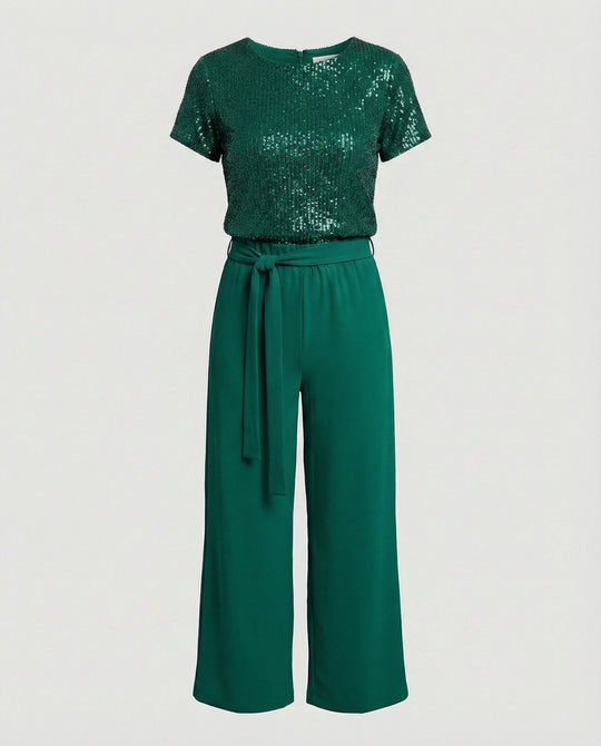 Damen Zweiteiler Set Pailletten elegant