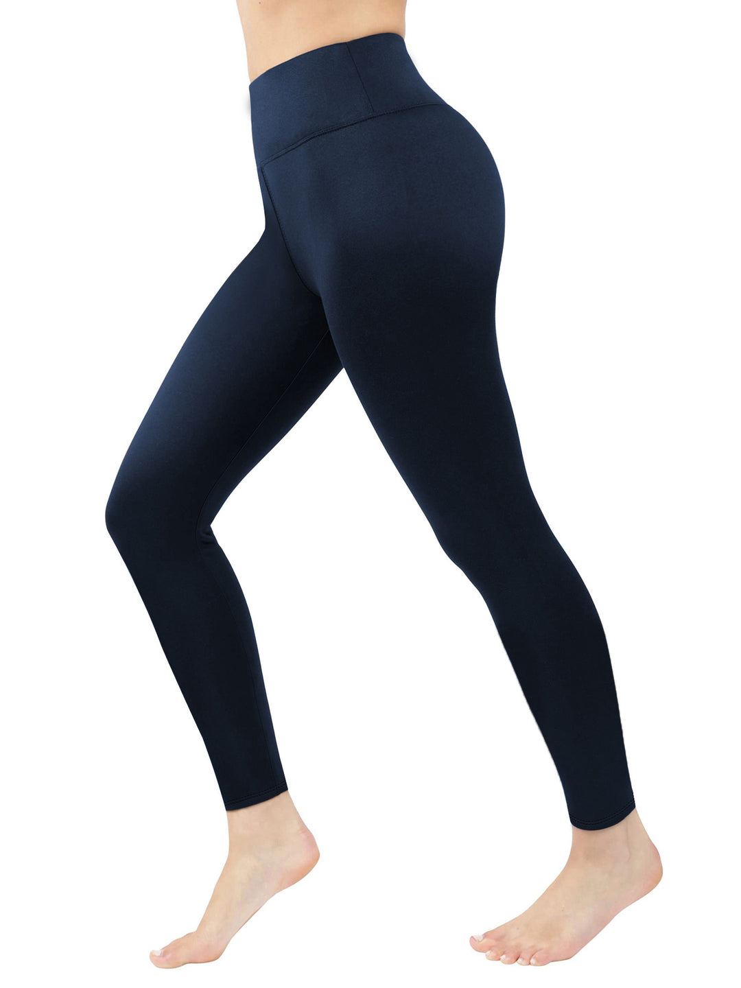 Damen Figurformende High‑Waist Leggings aus meliertem Power‑Stretch mit breitem Komfortbund Shopy Nory
