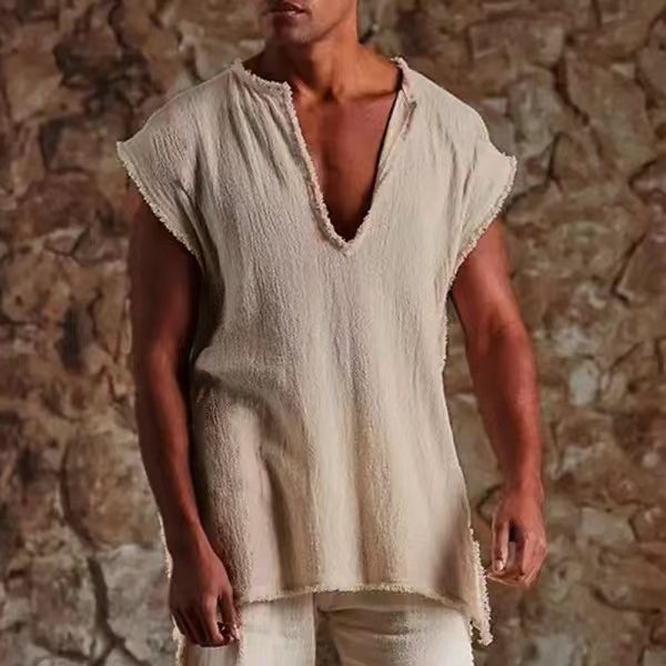 Herren lockeres Tunika-Shirt Shopnory