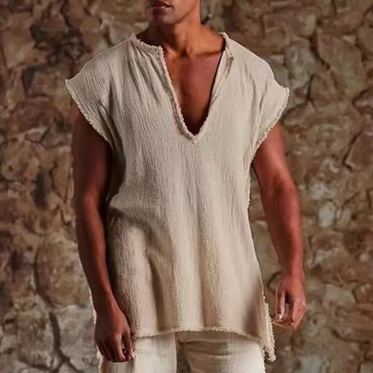 Herren lockeres Tunika-Shirt Shopnory