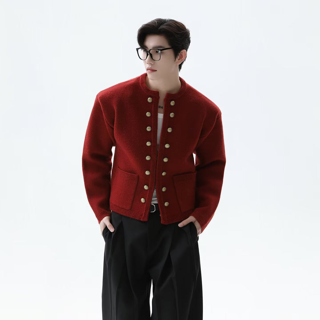 Herren Modische Strickjacke mit Knopfdetails Shop Nory