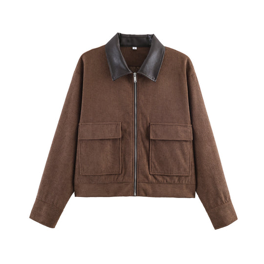 Damen Modische Jacke mit zwei aufgesetzten Taschen