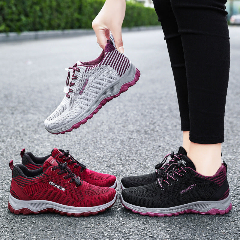 Herren nan multifunktionaler Strick-Sportschuh mit Schnellzug-Schnürung, stoßdämpfender EVA-Zwischensohle und griffiger Trailaußensohle Shop Nory