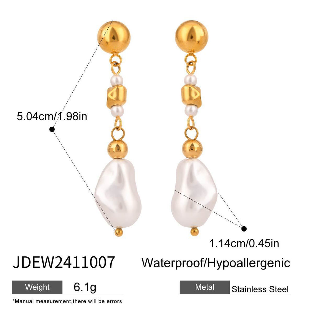 Damen Ohrhänger mit modernem Skulptur-Design und hypoallergener Edelstahlverarbeitung Shop Nory