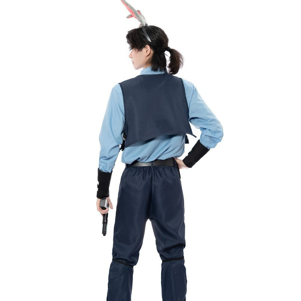 Mädchen Polizistin Kostüm mit Rüschenrock und Accessoires Shop Nory