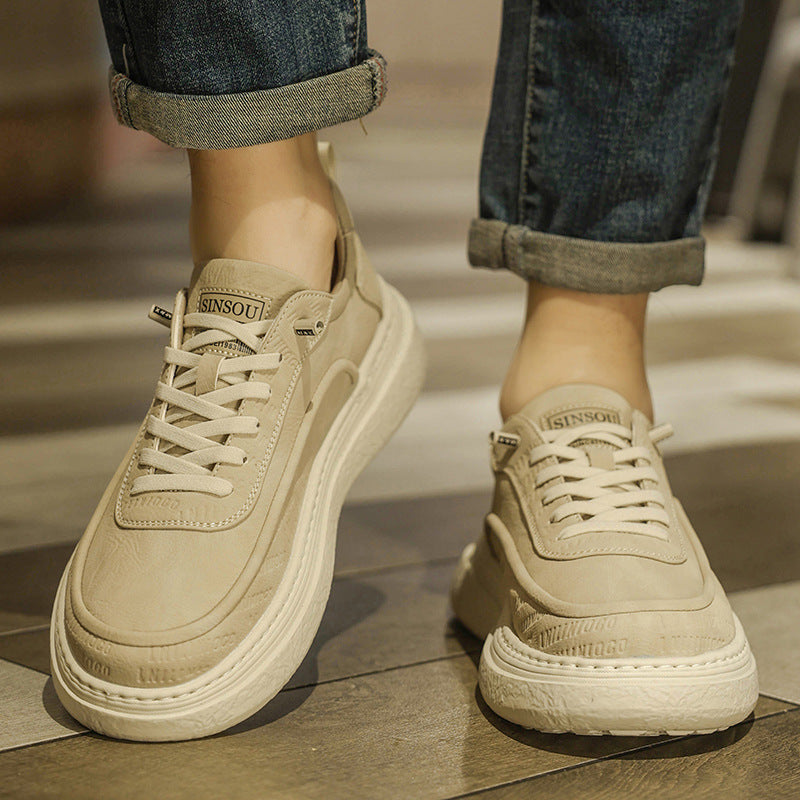 Damen Komfortable Sneakers aus hochwertigem Leder mit dämpfender Laufsohle Shopnory