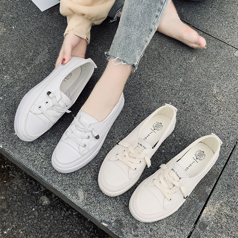 Damen Minimalistische Low-Top Sneaker aus Kunstleder mit gepolstertem Komfortfußbett Shop Nory